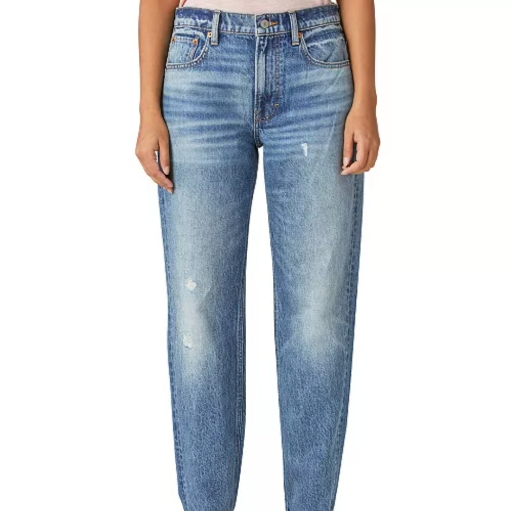 Lucky Brand Boy Midrise Relaxed Straight Blue Jeans
